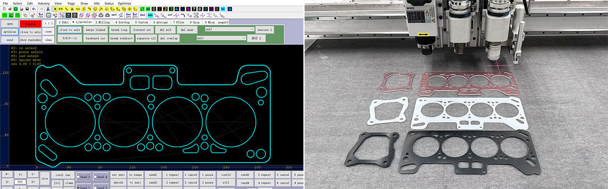 Máquina cortadora de juntas de PTFE